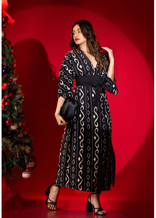 NIRA BOHEMIAN BLACK DRESS